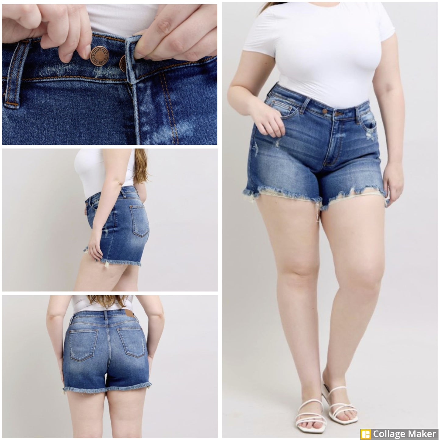 Judy Blue Shorts w/Destoryed Frey Hem - #8873-8879