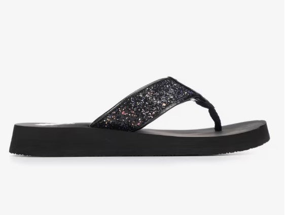 Yellowbox Ferdy Flip Flop in Black Sparkle - #7453-7461