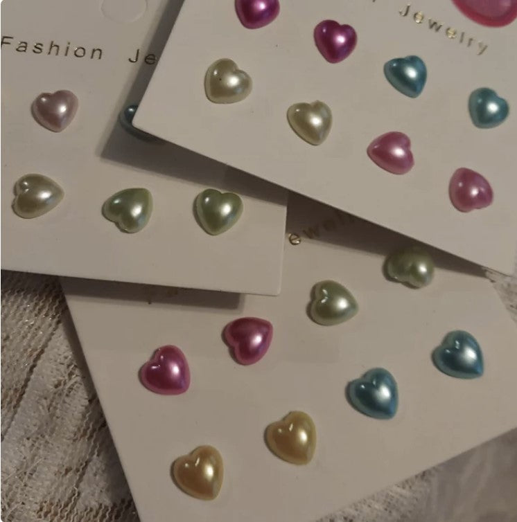 4 pc Heart Earring Set - #7487