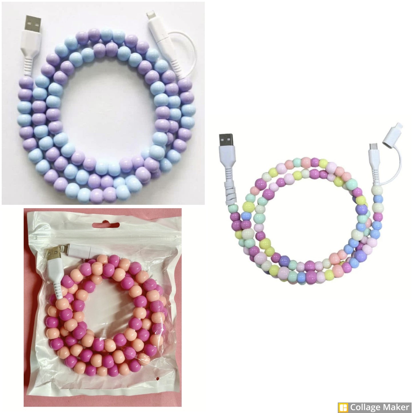 Beaded Phone Chargers (Android & Apple) - #9513-9515