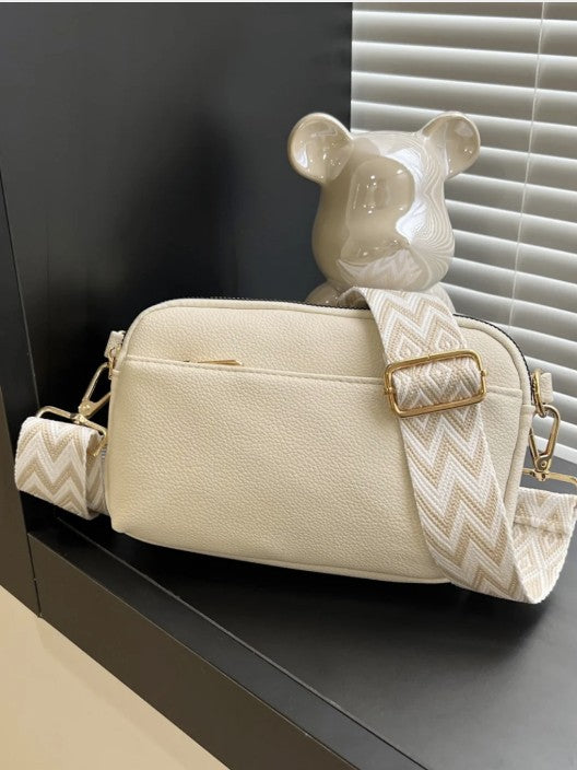 Boho Strap Crossbody Bag (Blue-Beige) - #9299-9300