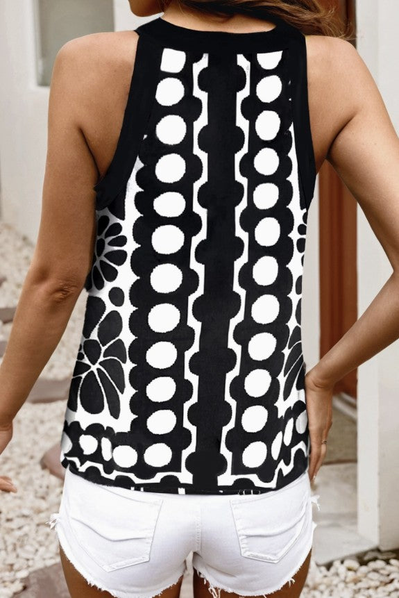 Black/White Abstract Tank - #9795-9798