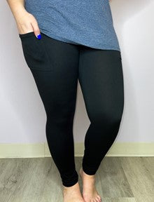 Black Leggings w/Pockets - #114-297-298