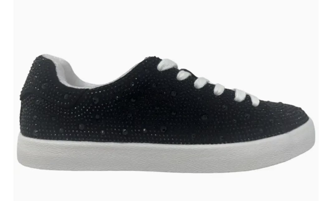 Gypsy Jazz Black Rhinestone Sneaker - #8616-8624
