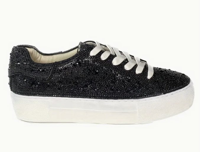 Gypsy Jazz Black Rhinestone Sneaker - #8616-8624