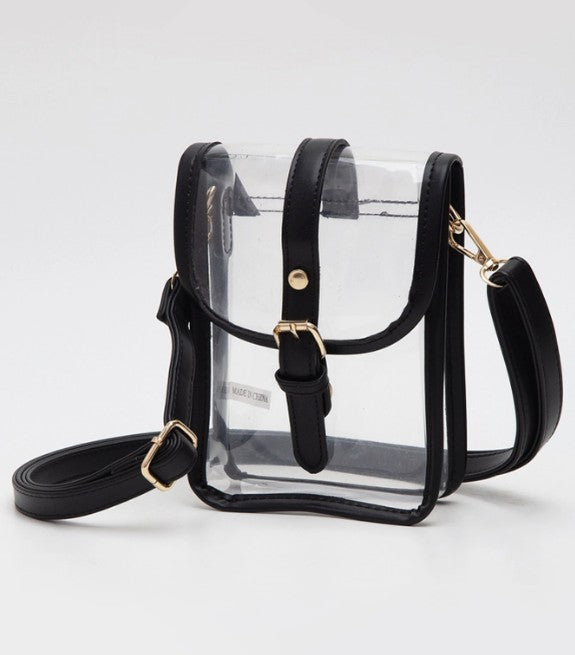 Clear Stadium Crossbody - Black #8988