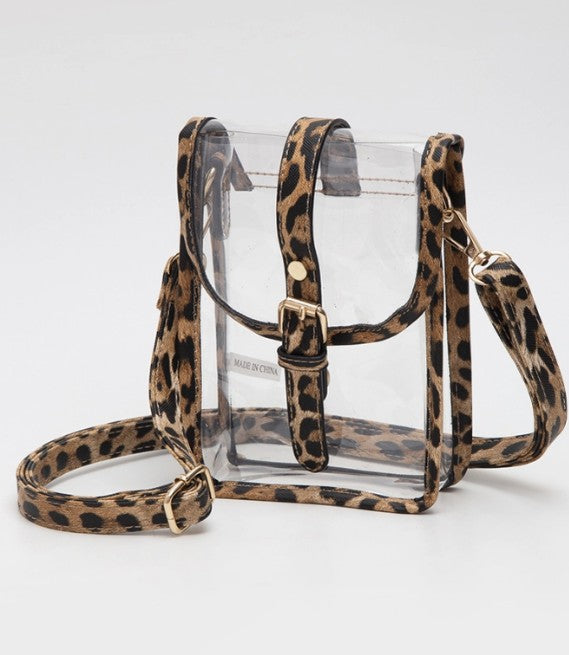 Clear Stadium Crossbody - Leopard - #8989