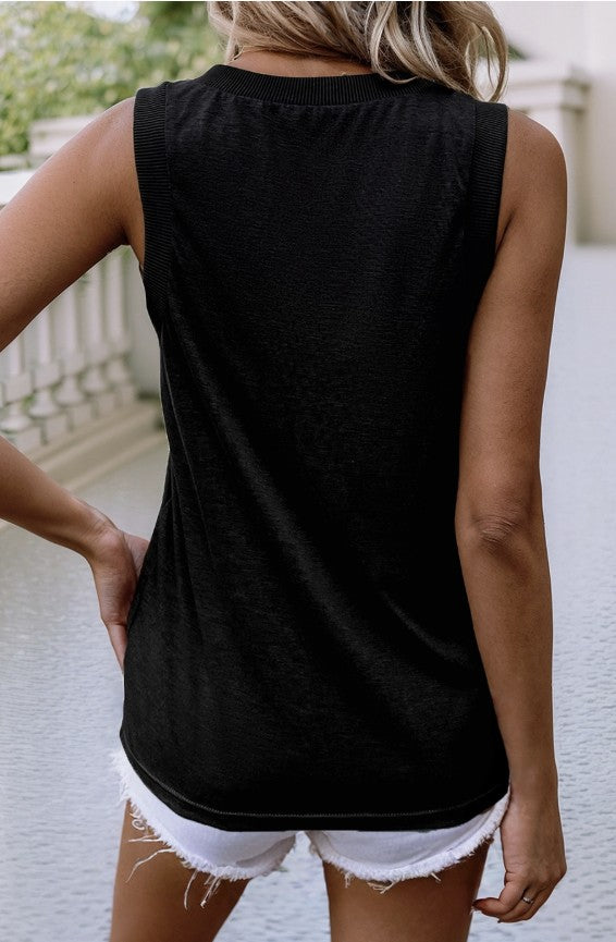 Black Tank w/Sequin Stars - #9600-9603