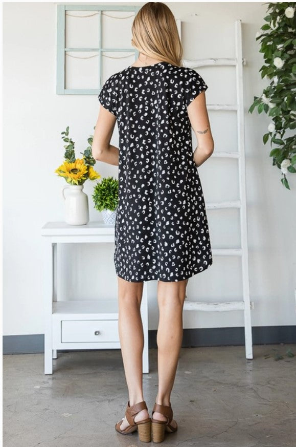 Black/White Animal Print Dress - #6435-6440