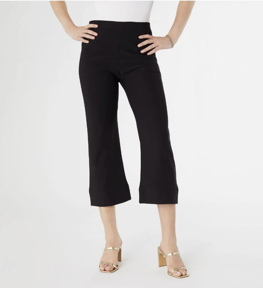 Black Wide Leg Crop Pants - #9087-9089