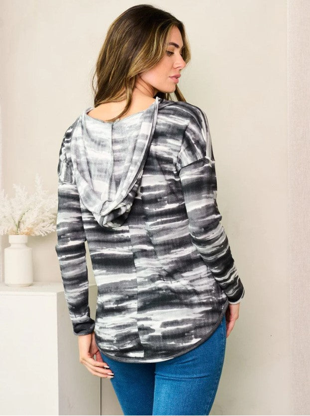 Black/White Hooded Top - #6102-6105