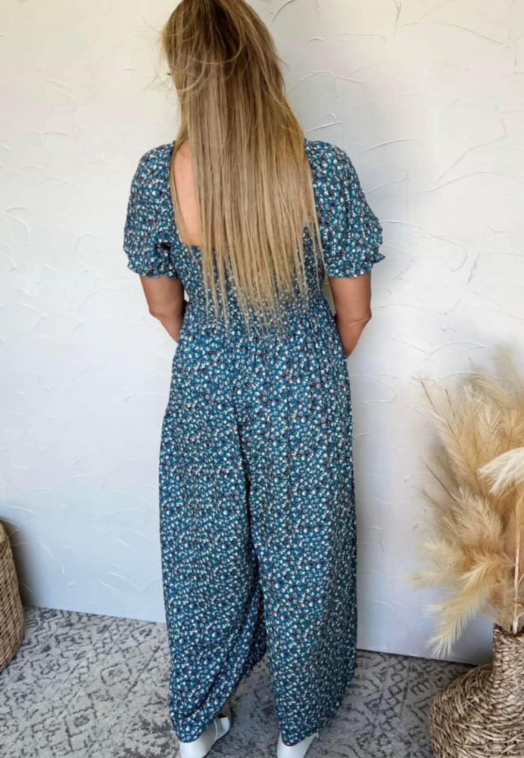 Blue Floral Jumpsuit - #8825-8828