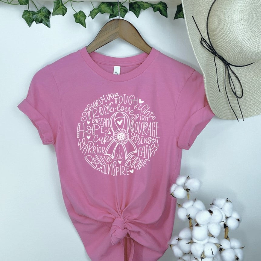 Pink Cancer Awareness Tee - #8109-8113