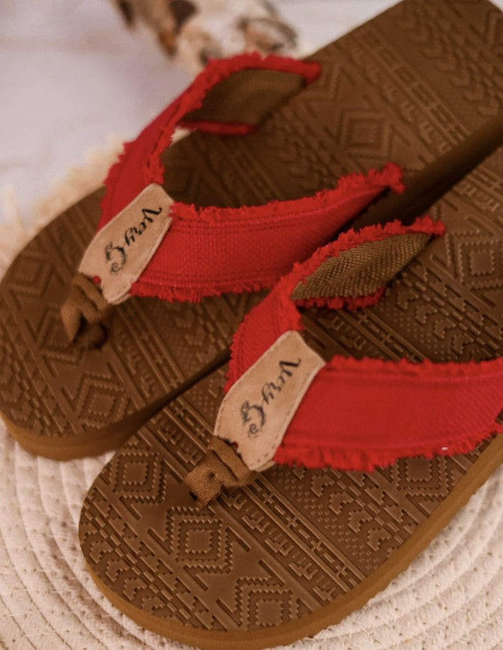Very G Brexley Flip Flops in Red - #9741-9746