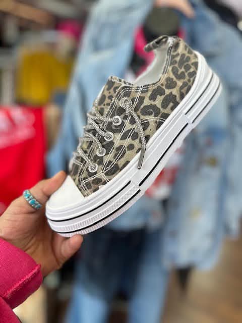 Gypsy Jazz - Tan Leopard Sneakers - #8765-8772