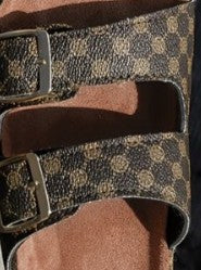 Brown Checkered Sandal - #9520-9252