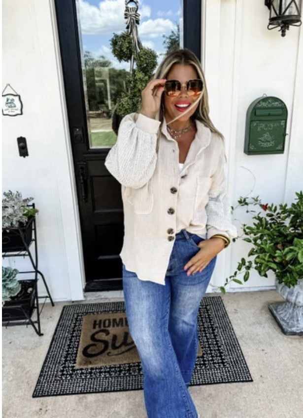 In The Moment Top - Beige - #8687-8688