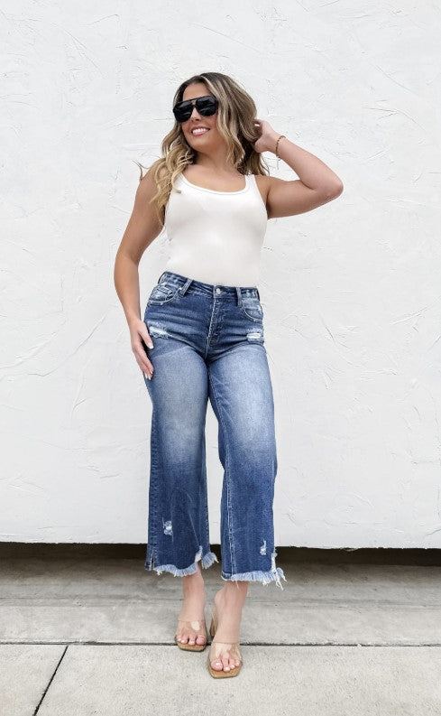 Crop Wide Leg Jean by Blakeley - #8974-8984