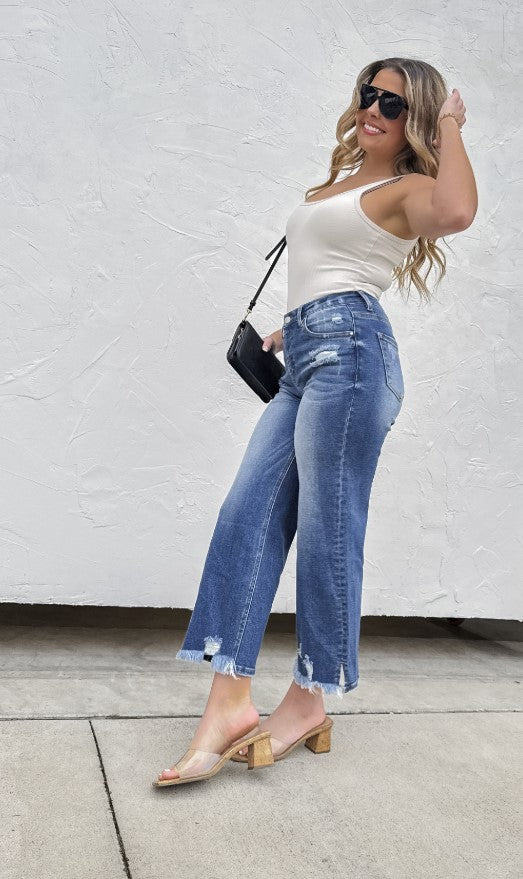 Crop Wide Leg Jean by Blakeley - #8974-8984