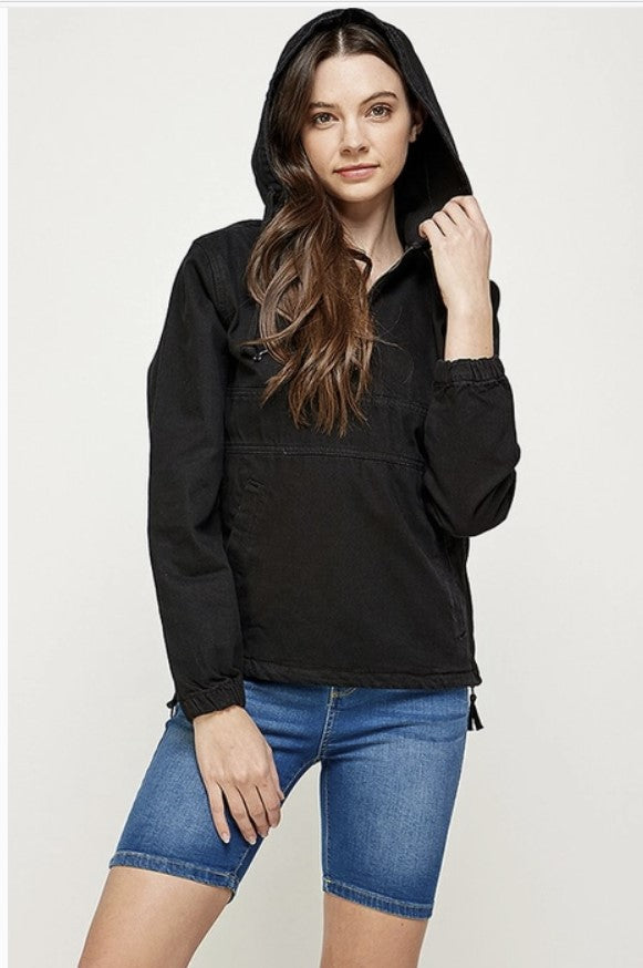 Denim Hoodie - Black Wash - #7988-7992