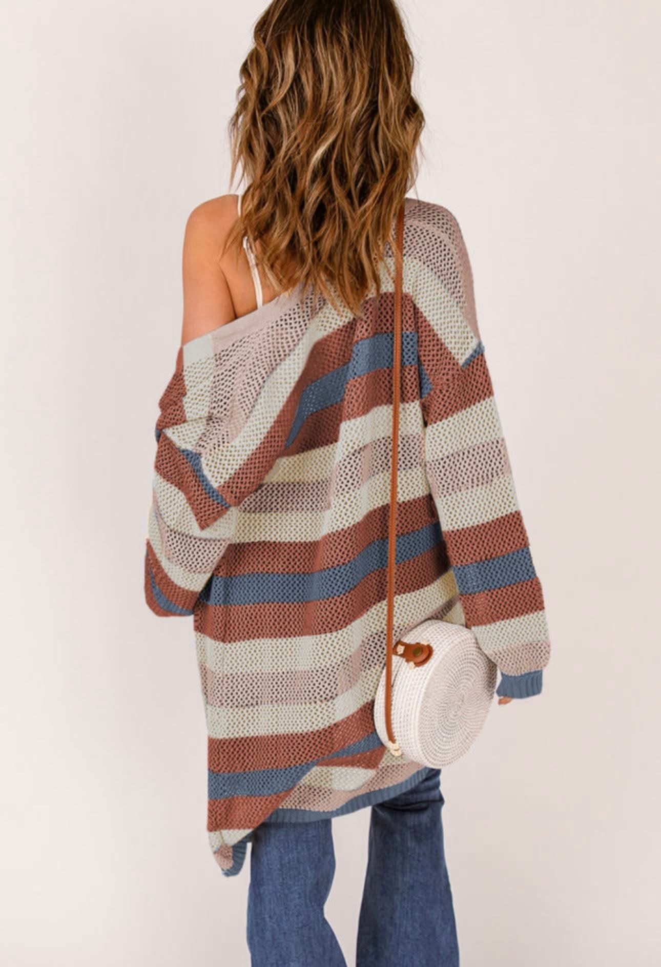 THE Long-Striped Cardigan - #10272-10276