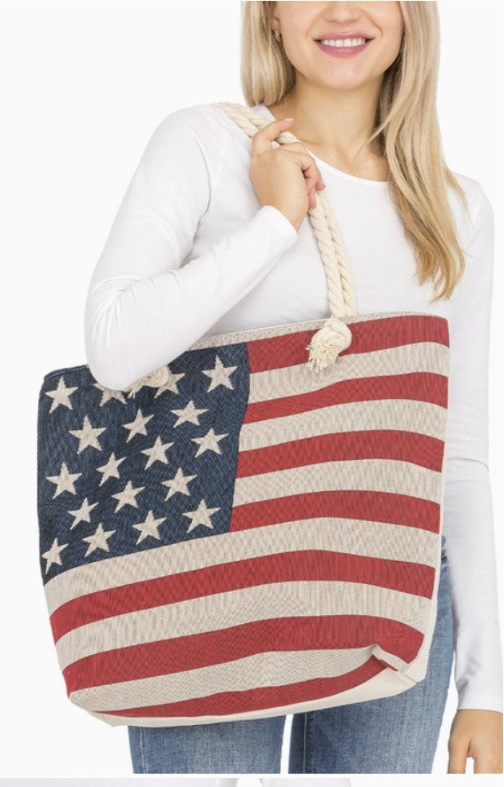 American Flag Tote - #7207