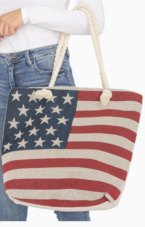 American Flag Tote - #7207