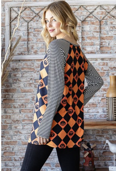 Halloween Pumpkins w/Striped Sleeves - #9935-9940