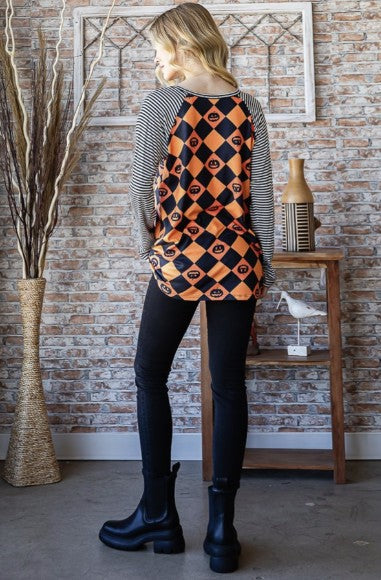 Halloween Pumpkins w/Striped Sleeves - #9935-9940