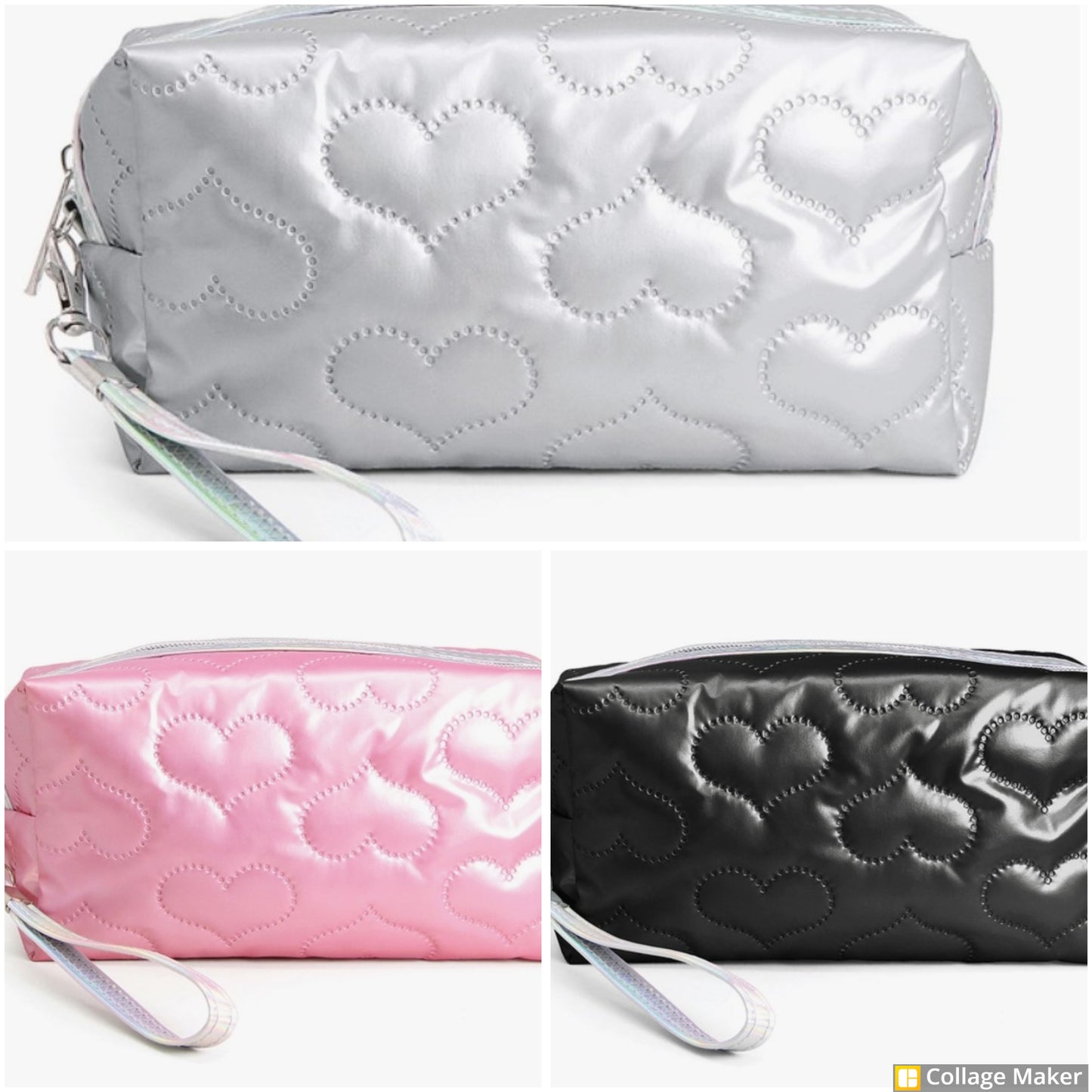 Heart Embossed Cosmetic Bags - #5876-5878