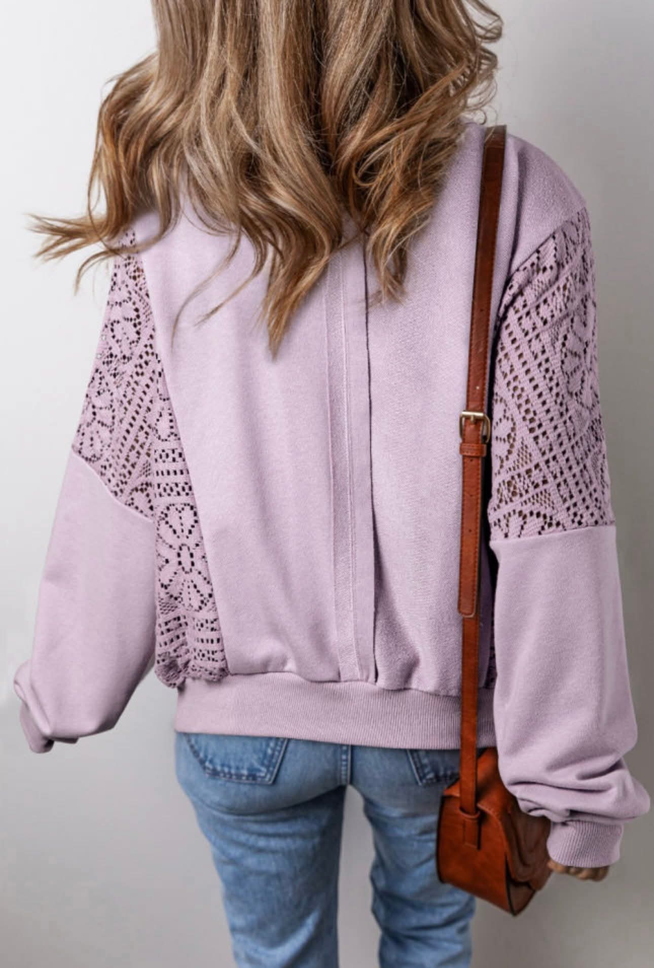 Lavender Lace Sweatshirt - #10015-10018