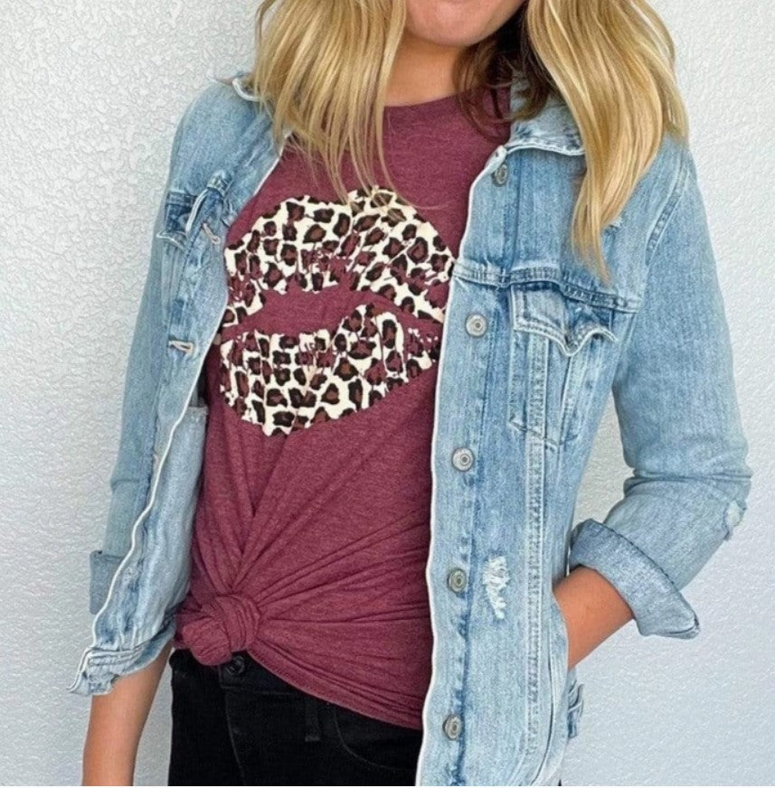 Leopard Lips Tee - #6475-64789