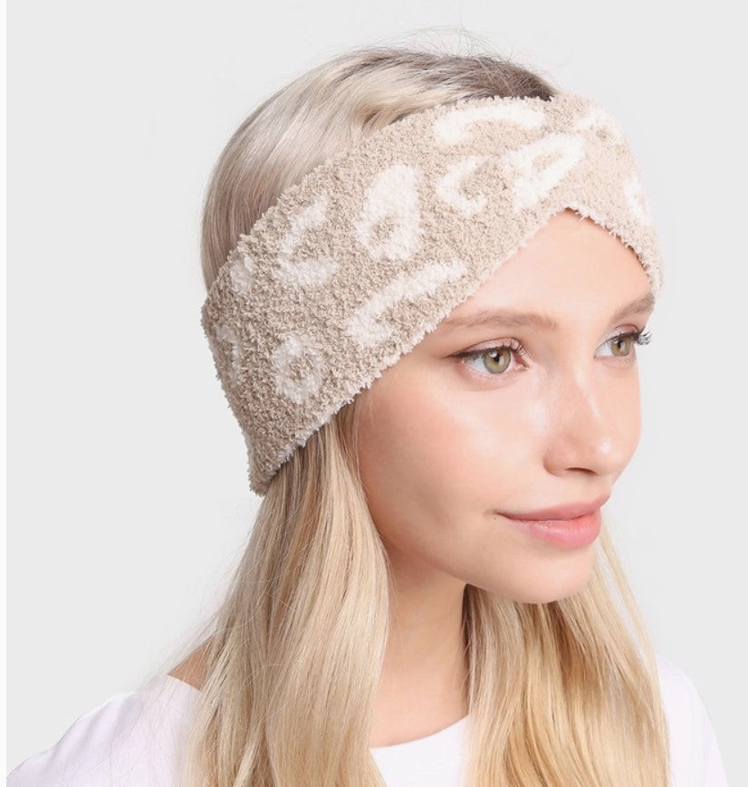 Leopard Print Twist Headbands - #5883-5885