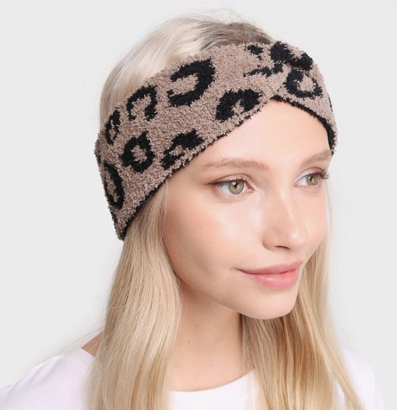 Leopard Print Twist Headbands - #5883-5885