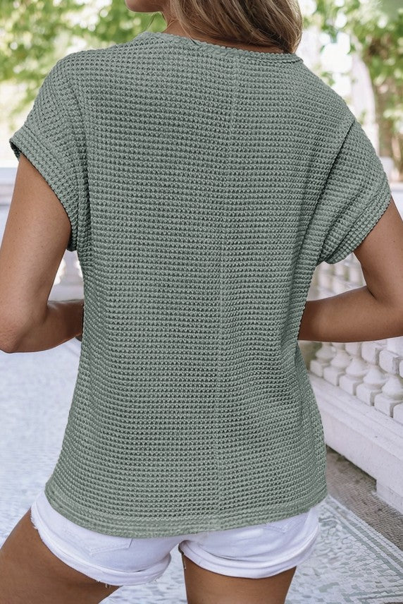 Mist Green Raglan Lace Detail Top - #9331-9335