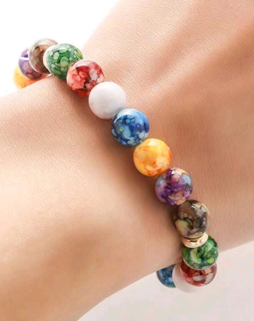 Multicolor Bead Stretch Bracelet - #5177