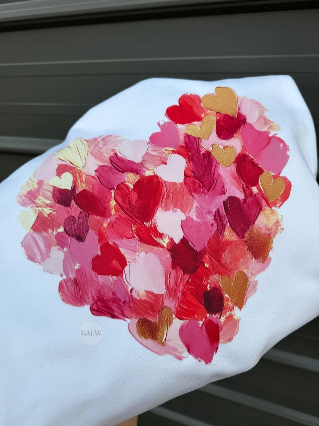 Pink Splatter Heart Tee - #8782-8787