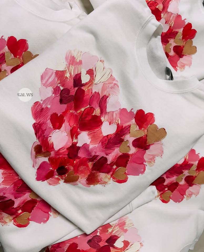 Pink Splatter Heart Tee - #8782-8787
