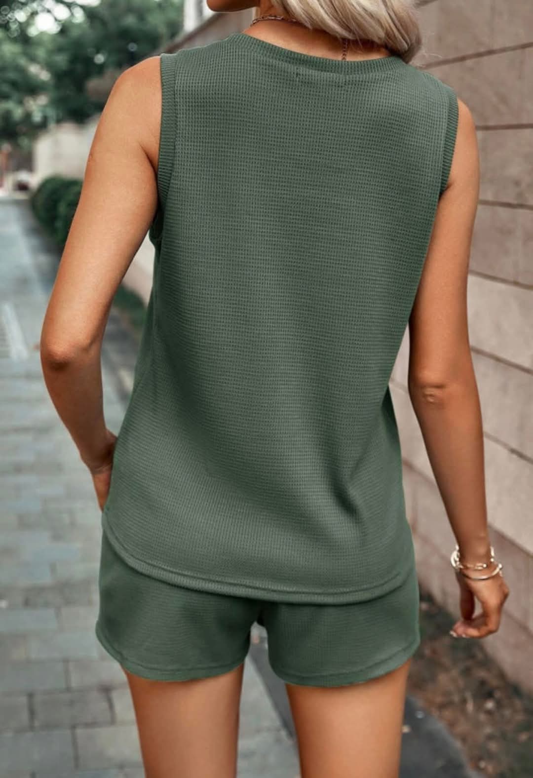 Olive Green Tank/Shorts Set - #8841-8844