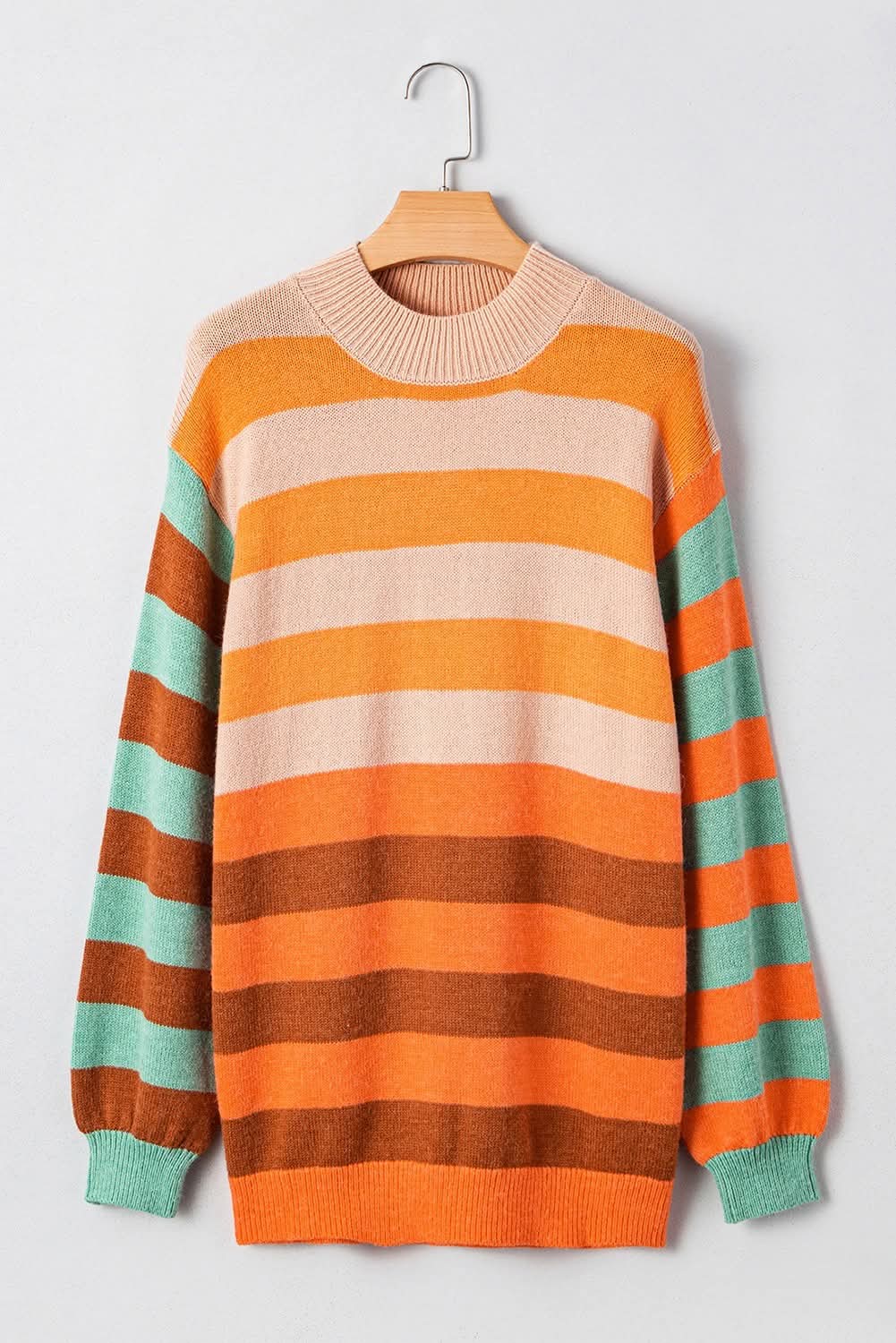 Orange-Green-Brown Sweater - #10353-10356