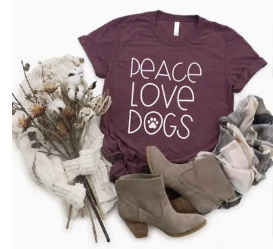Peace Love Dogs Tee - #7431-7435