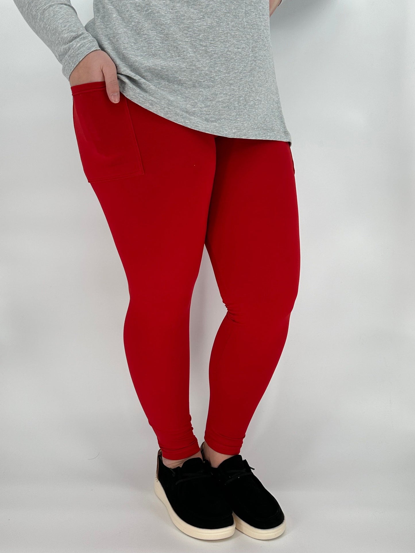 True Red Leggings w/Pockets - #8812-8814