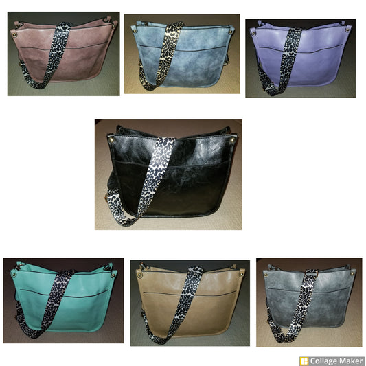Vegan Leather Crossbody Bags - #7148-7149