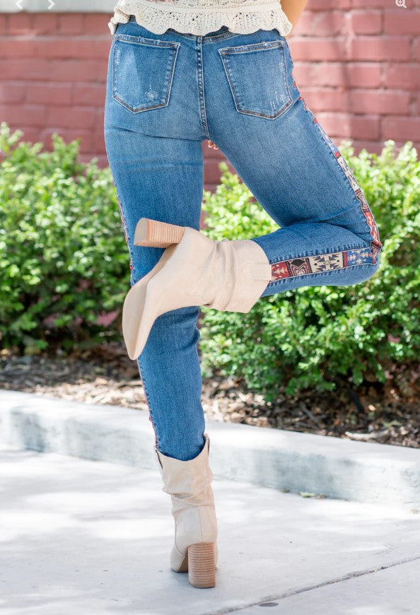 Judy Blue Western Print Jeans - #88492 ****50% OFF CLEARANCE****