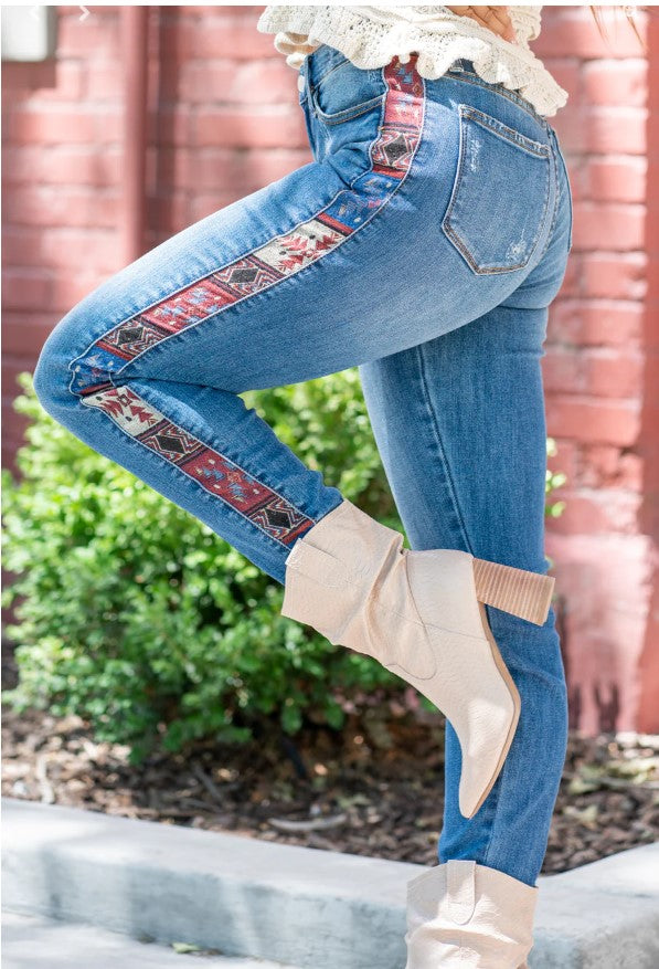 Judy Blue Western Print Jeans - #88492 ****50% OFF CLEARANCE****
