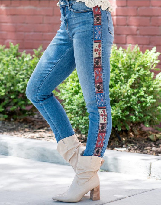 Judy Blue Western Print Jeans - #88492 ****50% OFF CLEARANCE****
