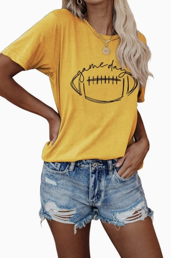 Yellow Game Day Tee - #7765-7770