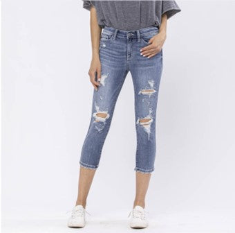 Judy Blue Destroyed Capri Style #82258 - #3511-3419