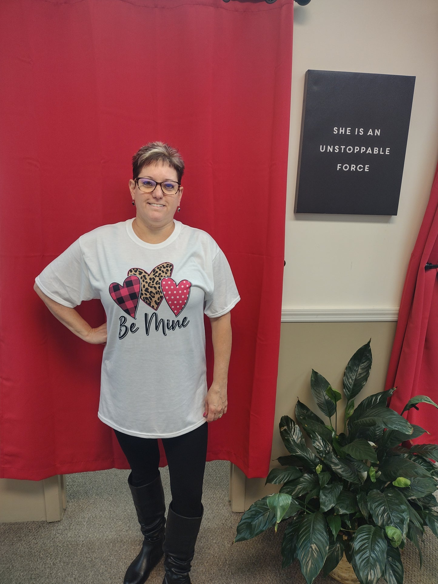 Pink Leopard Hearts Tee - #3270-3275