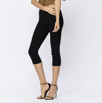 Judy Blue Black Capri - Style 88239 - #3700-3710